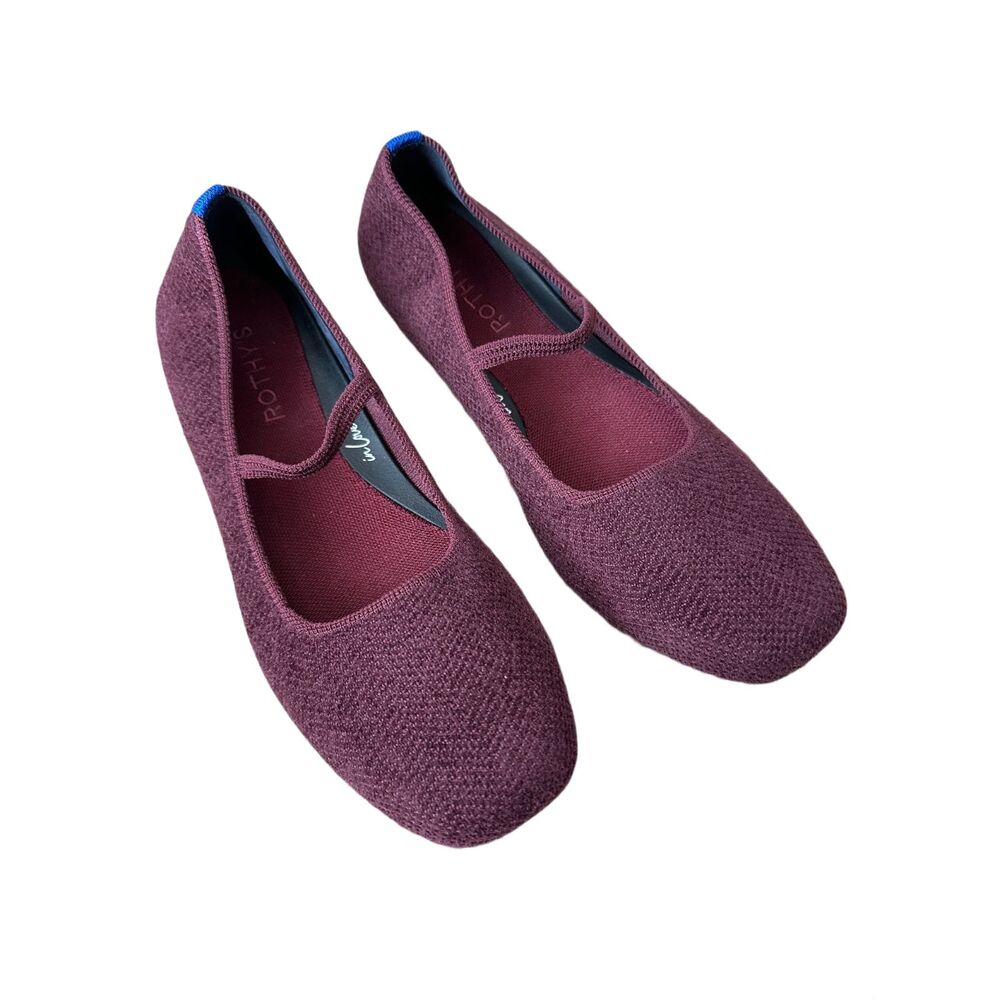 Rothy's The Max Square Mary Jane ReVelvet™ Syrah 9.5